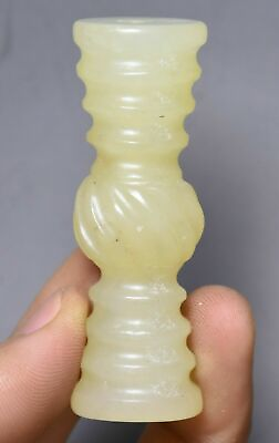 #ad 6CM Collection Old China Hongshan Culture Hetian Jade Dynasty Palace Yu Zong $24.94