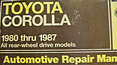 #ad Haynes Repair Workshop Manual Toyota Corolla 1980 1987 All Rear Wheel Drive Cars $13.25