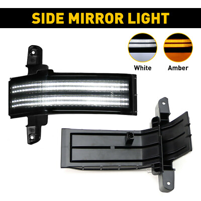 SMOKE Switchback Mirror Side LED Light FOR Chevy 14 18 Silverado GMC Sierra 1500 $55.99