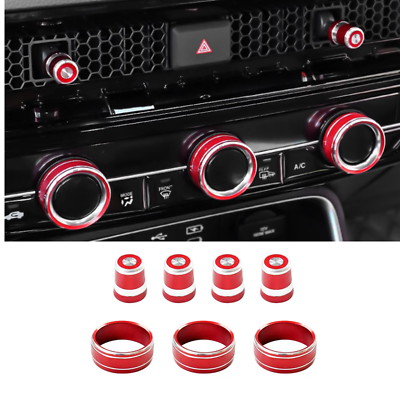 #ad Dashboard Console Air Condition Knob Red Trim For Honda CRV CR V 2023 2024 $34.21