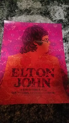 #ad Elton John Poster Santa Clara CA Tour 10 8 2022 Levis Bay Area Numbered READ $99.99