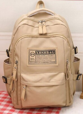 #ad FASHIONBAG Khaki Bookbag School Bag $30.00