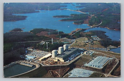 #ad Postcard Oconee Nuclear Station Clemson South Carolina Power Aerial View c1991 $6.95