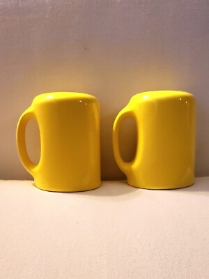 #ad Vintage Fitz And Floyd Yellow Salt And Pepper Shaker Japan $12.95