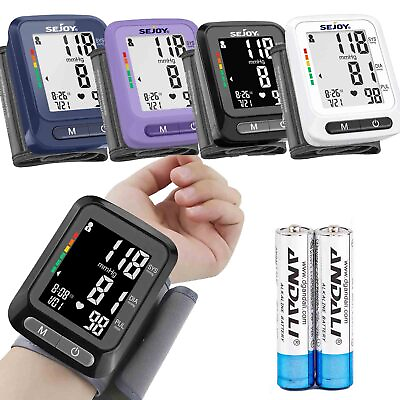#ad Sejoy Digital Wrist Blood Pressure Monitor BP Cuff LCD Heart Rate Machine US $15.98