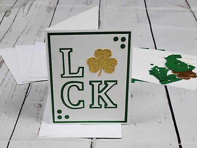 #ad Happy St. Patrick#x27;s Day Greeting Card Kit #7 Lot of 4 DIY Shamrock Luck $8.49