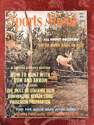 #ad SPORTS AFIELD Magazine July 1965 Pete Czura Archery Bow Hunting Fishing $22.40