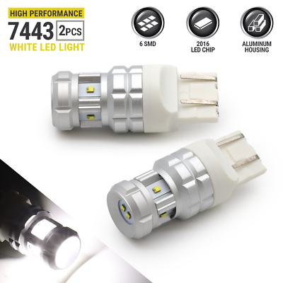 #ad 6000K White 40W 7443 7440 LED Brake Tail Stop Parking High Power Light Bulbs $11.00