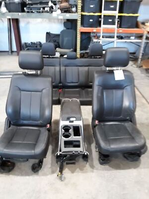 #ad 11 14 F150 BLACK LEATHER SET OF FRONT AND REAR SEATS WITH CONSOLE $1615.00