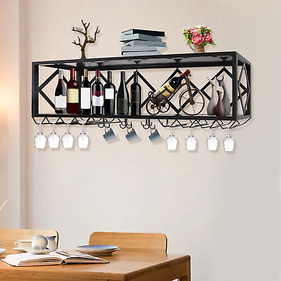 #ad Wine Racks amp; Bottle Holder Inverted Wine Glass Rack Wall mount Multifunctional $240.08