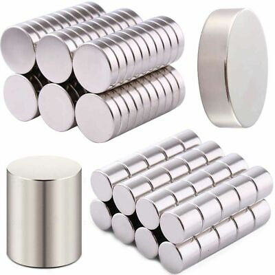 #ad Diameter 1mm 80mm Very Strong Rare Earth NdFeb Round Cylinder Neodymium Magnets $73.45