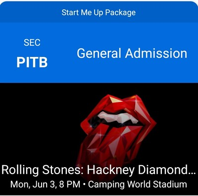 #ad The Rolling Stones ORLANDO FL 06 03 2024 @ 8:00PM PIT B 1 Ticket $2500.00