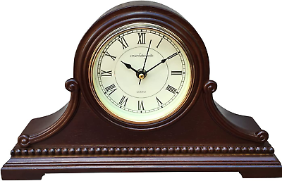 #ad Mantel Clocks Battery Operated Silent Wood Mantle Clock with Westminster Chime $132.99