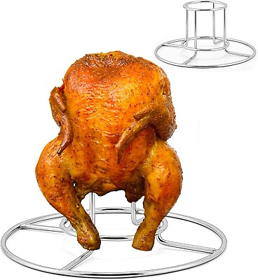 #ad 2 Pack Beer Can Chicken Holder Stainless Steel Grill Smoker Oven BBQ Butt Stand $15.71