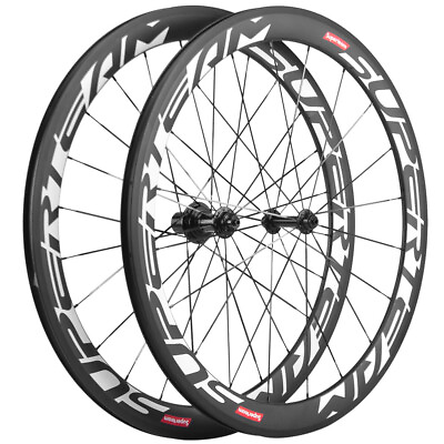 #ad Superteam 700C Carbon Wheels 50mm Carbon Bike Clincher Wheels Bicycle Wheelset $321.03