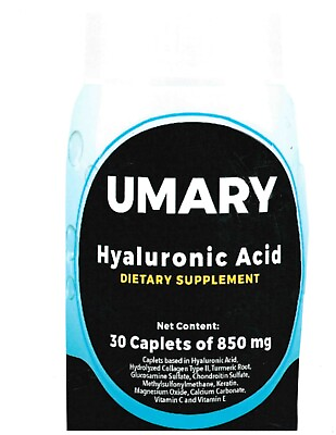 #ad UMARY 1 Bottle Hyaluronic Acid 30 Caplets Each of 850mg Quick Shipment $19.99