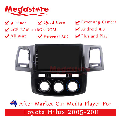 #ad #ad 9” Android 12 Quad Core Car head unit GPS For Toyota Hilux 05 11 Manual carplay AU $394.90