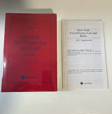 #ad #ad New York Civil Practice Law and Rules Redbook 2021 With Supplement JC $110.00