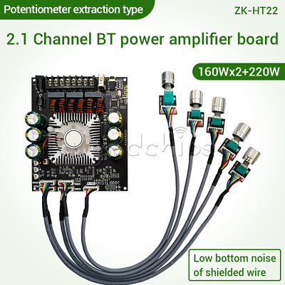 #ad HT22 Bluetooth Power Amplifier Board 2.1 Channel 2x160W220W TDA7498E Subwoofer $49.99