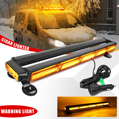 #ad #ad LED Emergency Strobe Light Bar Double Side Warning Rooftop Flashing Light Amber $98.55