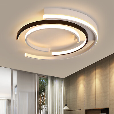 #ad 52W LED Round Acrylic Ceiling Lamp Living Room Pendant Lamp Chandelier $54.16