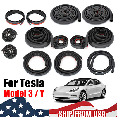 #ad Weatherstrip Seal Strip Self Adhesive Noise Reduce Rubber For Tesla Model 3 Y $22.55