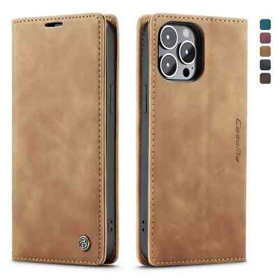 #ad Retro Magnetic Leather Wallet Stand Case For iPhone 15 Pro Max 14 13 12 11 XS XR $11.01