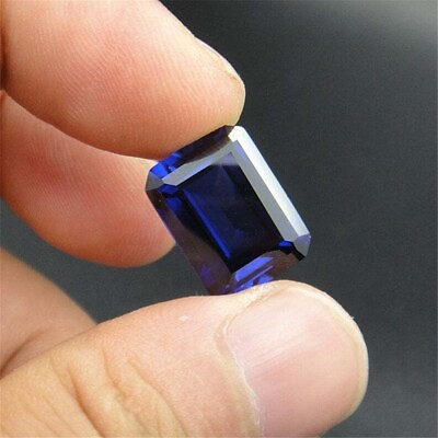 #ad Blue Sapphire Gemstone Octagon Cut Shape Handmade Gemstone AAA Quality $9.90
