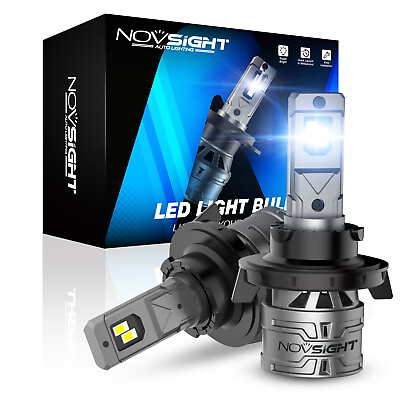 #ad NOVSIGHT 13000LM H13 LED Headlight Bulbs High Low Beam 6500K White Super Bright $16.73