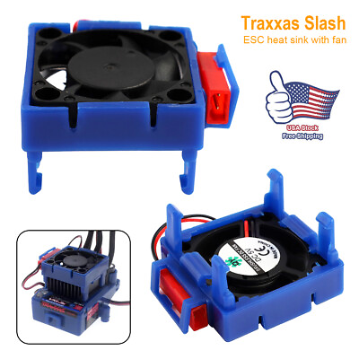 #ad Blue Cooling Fan For Traxxas Slash 4X4 VXL 2WD Velineon VXL 3S Brushless ESC US $8.88