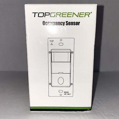 #ad NEW TopGreener TDOS5 W White Motion Sensor Occupancy Vacancy Light Switch 1 Pole $15.95