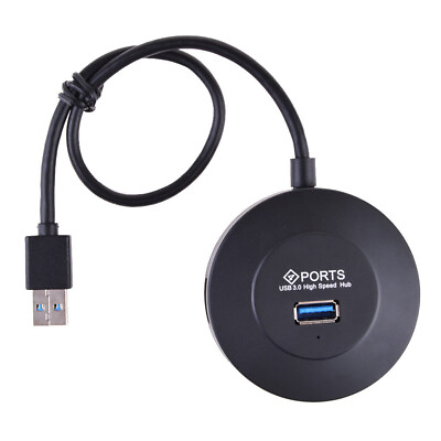 #ad USB 3.0 Hub 4 Port Splitter Adapter Charger Data Super Speed For PC Mac Laptop $12.39