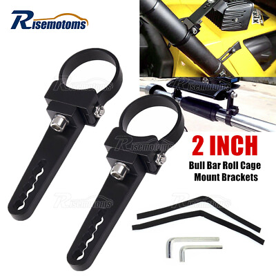 #ad 2quot; Roll Cage Bull Bar LED Light Bar Mount Clamps For Can Am Maverick Commander $12.79