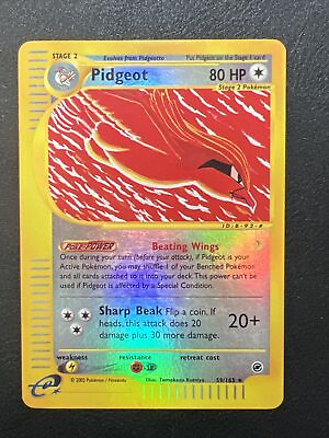 #ad Pokémon TCG Pidgeot Expedition 23 165 Reverse Holo Holo Rare $11.99