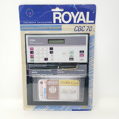 #ad Vintage Royal CBC 70 Checkbook Calculator Account Memory Unused $38.99