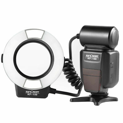Kamp;F Concept KF 150 i TTL Macro Ring Flash Light Speedlite 6 Adapters for Nikon $109.99