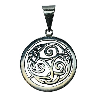 #ad Silpada Sterling 925 Silver Celtic Cut Out Large Pendant S1230 $44.00