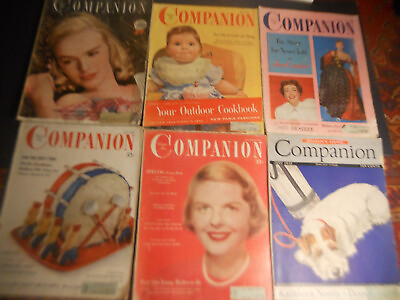 #ad 6 lot Woman#x27;s Home COMPANION Magazine July 1935 1956 1953 1954 Mcm Mid Century $25.99