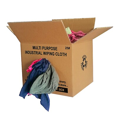 #ad #ad Color Knit T Shirt 100% Cotton Wiping Rags – 25 lbs. Box Multipurpose Cleaning $47.99