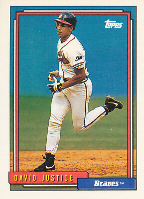 #ad David Justice 1992 Topps #80 Atlanta Braves Baseball Card $1.53