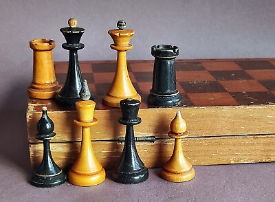 #ad Vintage Wooden Chess Set Tournament Retro Folding Board 30х30 Rare ussr soviet $197.90