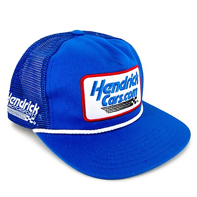 #ad Kyle Larson 2024 HendrickCars Rope Snapback Mesh Hat Blue $28.95