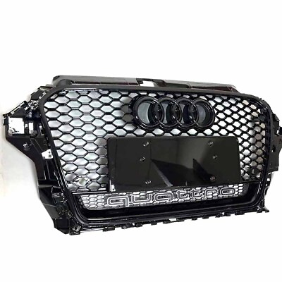 #ad Fits Audi A3 S3 8V 2014 2016 RS3 Style Grille Front Honeycomb Quattro Grille $199.00
