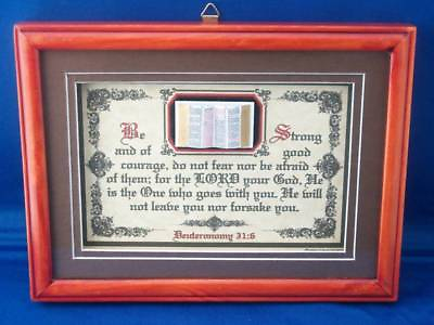 #ad NEW BibleVerseFramedPlaquequot;Be Strong And Of Good Couragequot;Christian Gifts $49 $39.95