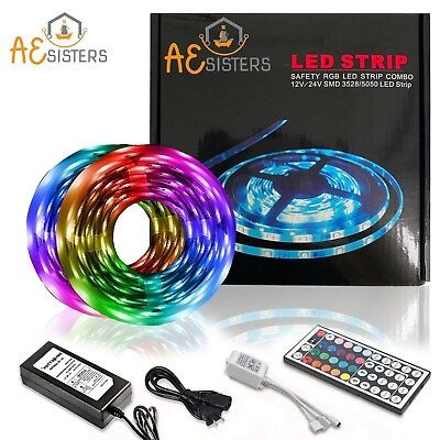 #ad Led Strip Lights 16.4ft RGB Led Room Lights 5050 Led Tape Lights Color Changing $10.99
