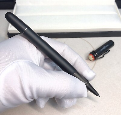 #ad Luxury Snake Resin Series Matte BlackBlack Clip 0.7mm nib Rollerball Pen $24.42