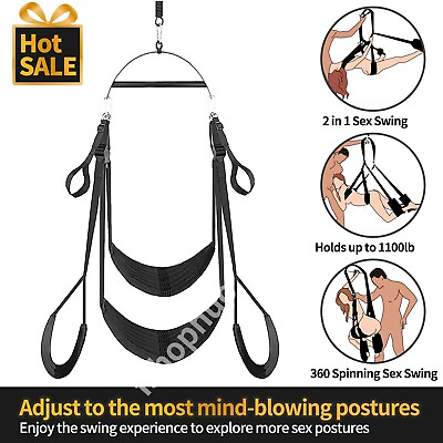 #ad BDSM 360 Spinning Sex Swings Swivel Couples Position Aid Adult Sex Toys Sexswing $54.99