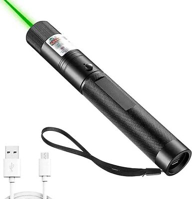 #ad Adjustable 6 Wat High Power Green Laser Pointer Pen Visible Beam Light 5000Mile $7.89
