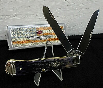 #ad Case XX Purple Bone Standard Jig Bone Trapper Knife U.S.A. #31620 $89.99