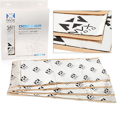 #ad NVX SDDK12 12 Sq ft. of 4 Door Kit Sound Damping Material 4 12quot; x 36quot; Sheets $41.99